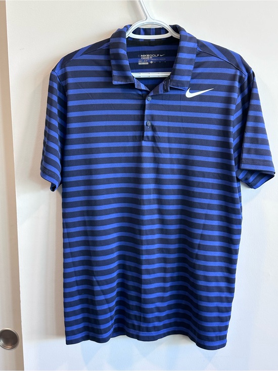 Nike Other - Nike Men's Navy & Royal Blue Striped Polo